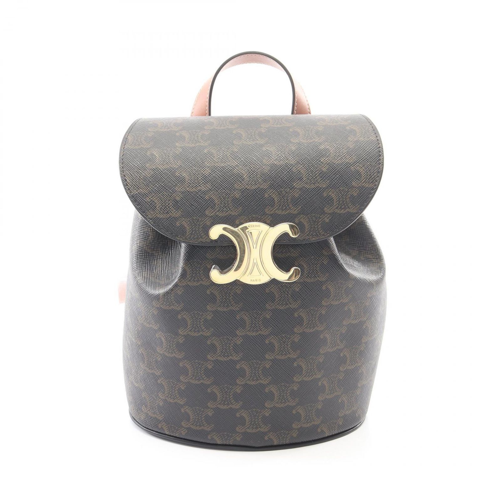 セリーヌ CELINE リュックサック バックパック ボニー トリオンフ 118702CAS04LU ブラウン PVCコーティングキャンバス レザー リュックサック バックパック レディース