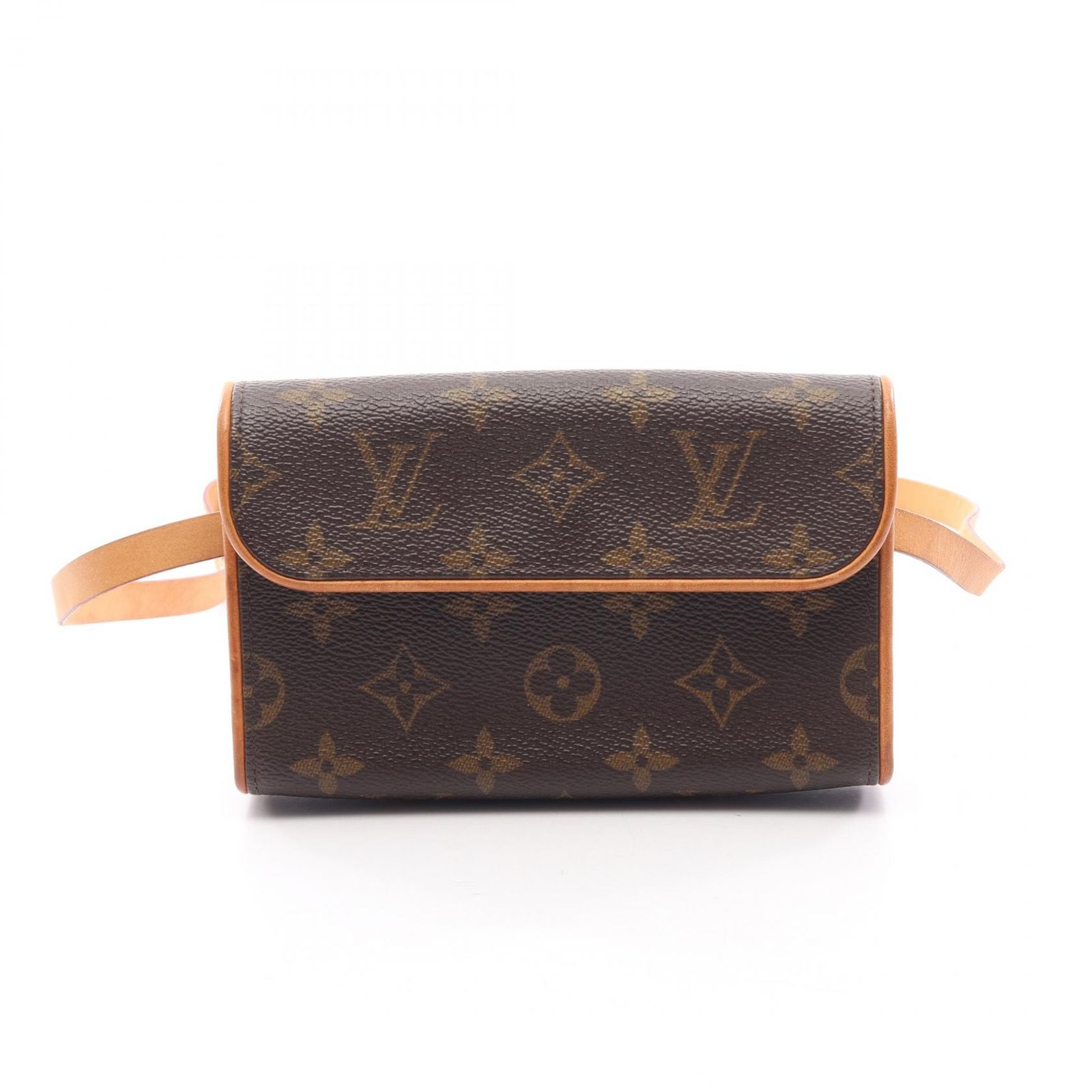 ルイ・ヴィトン LOUIS VUITTON ウエストバッグ ボディバッグ ポシェットフロランティーヌ ブトンプレッション(S)付き M51855 PVCコーティングキャンバス レザー