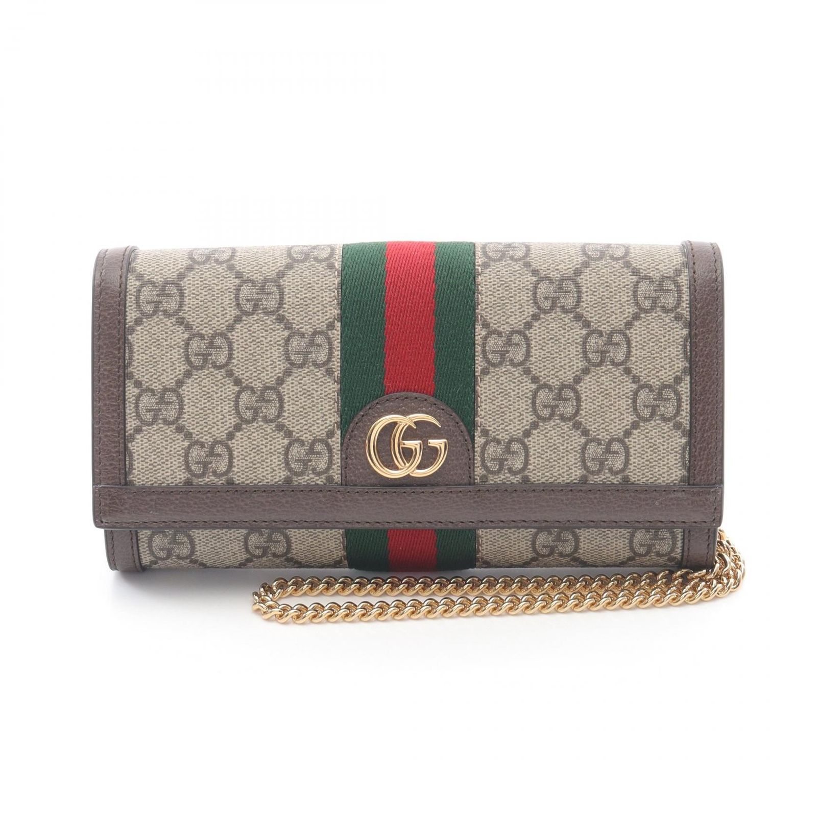 グッチ GUCCI ショルダーバッグ オフィディア GGスプリーム 77230996IWG8745 ブラック PVCコーティングキャンバス レザー チェーン付き コンチネンタルウォレット