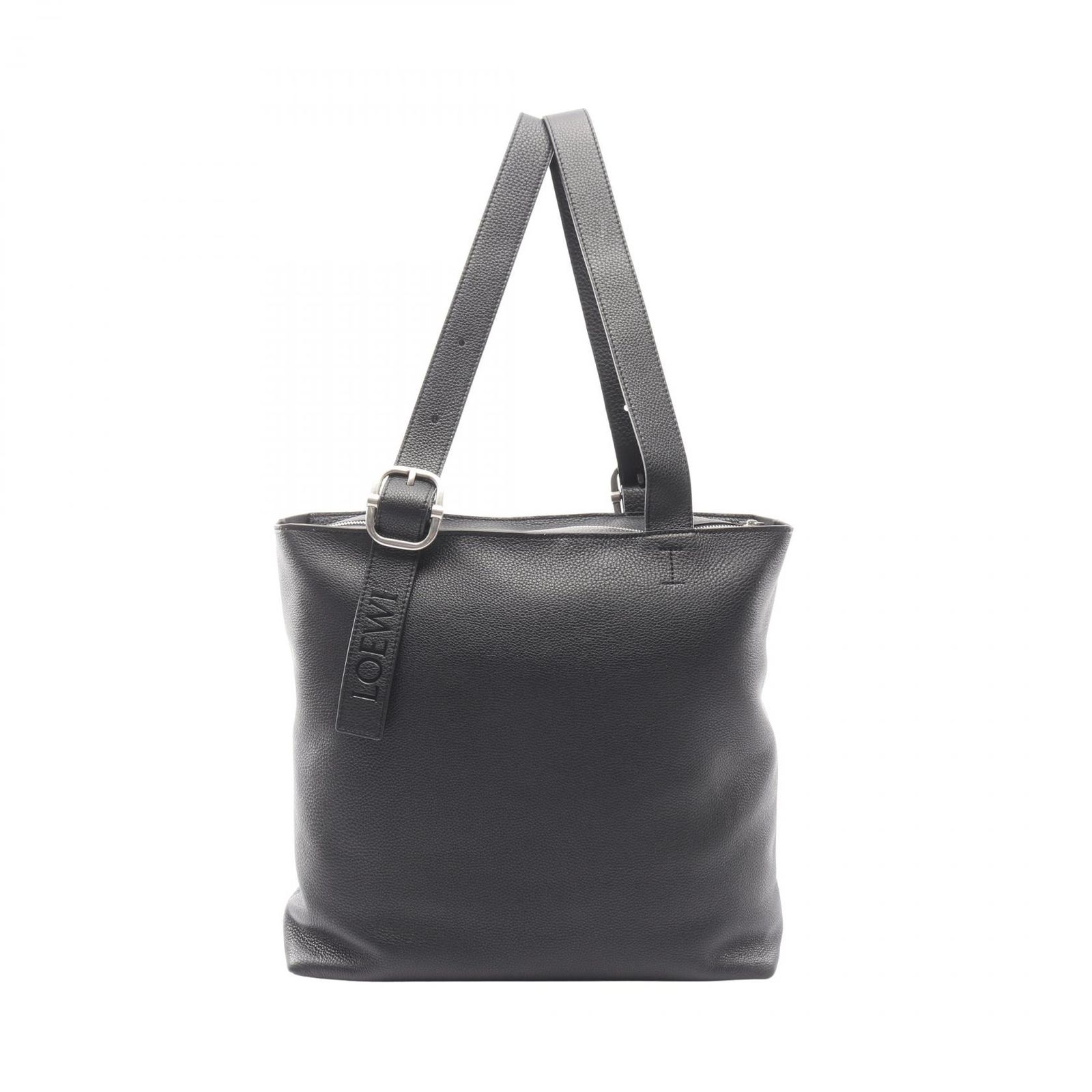 ロエベ LOEWE トートバッグ ループ ジップ BB22LTTX011100 ブラック レザー トートバッグ メンズ 新品