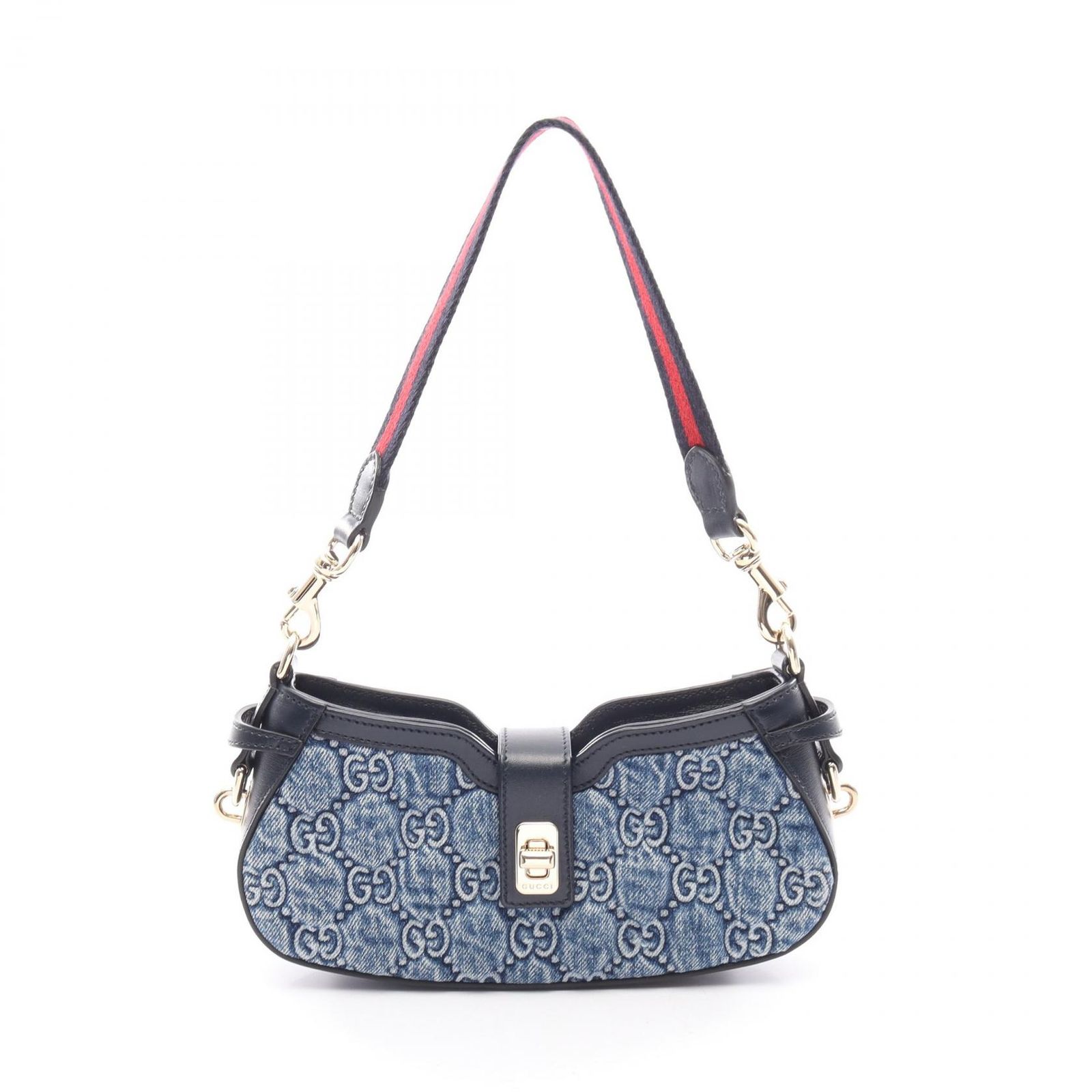 グッチ GUCCI ハンドバッグ ムーンサイド GGデニム 786015 デニムブルー デニム レザー ムーンサイド ショルダーバッグ レディース 未使用