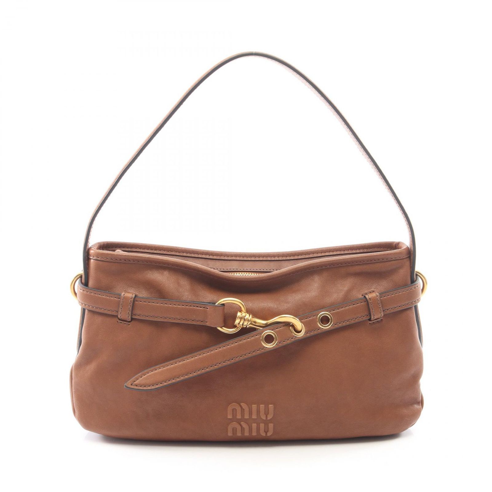 ミュウ ミュウ Miu Miu ショルダーバッグ アバンチュール 5BC1822BBLF0316 ブラウン レザー ショルダーバッグ レディース 新品