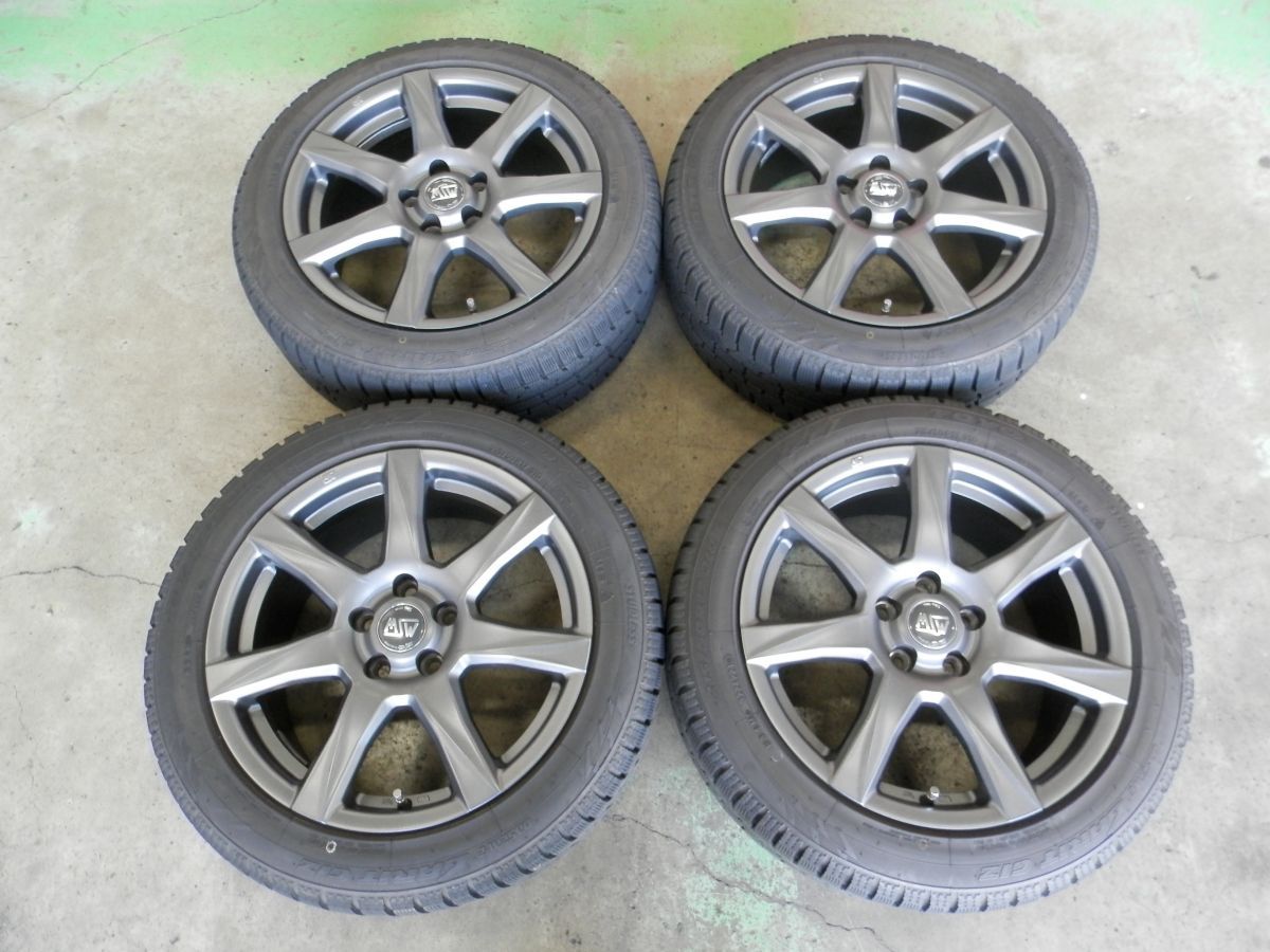 ボルボ MSW OZ RACING 17インチ 社外アルミホイール付スタッドレスタイヤ 4本SET 215/50R17 2021年製 7.5J +50 5H 112 63φ