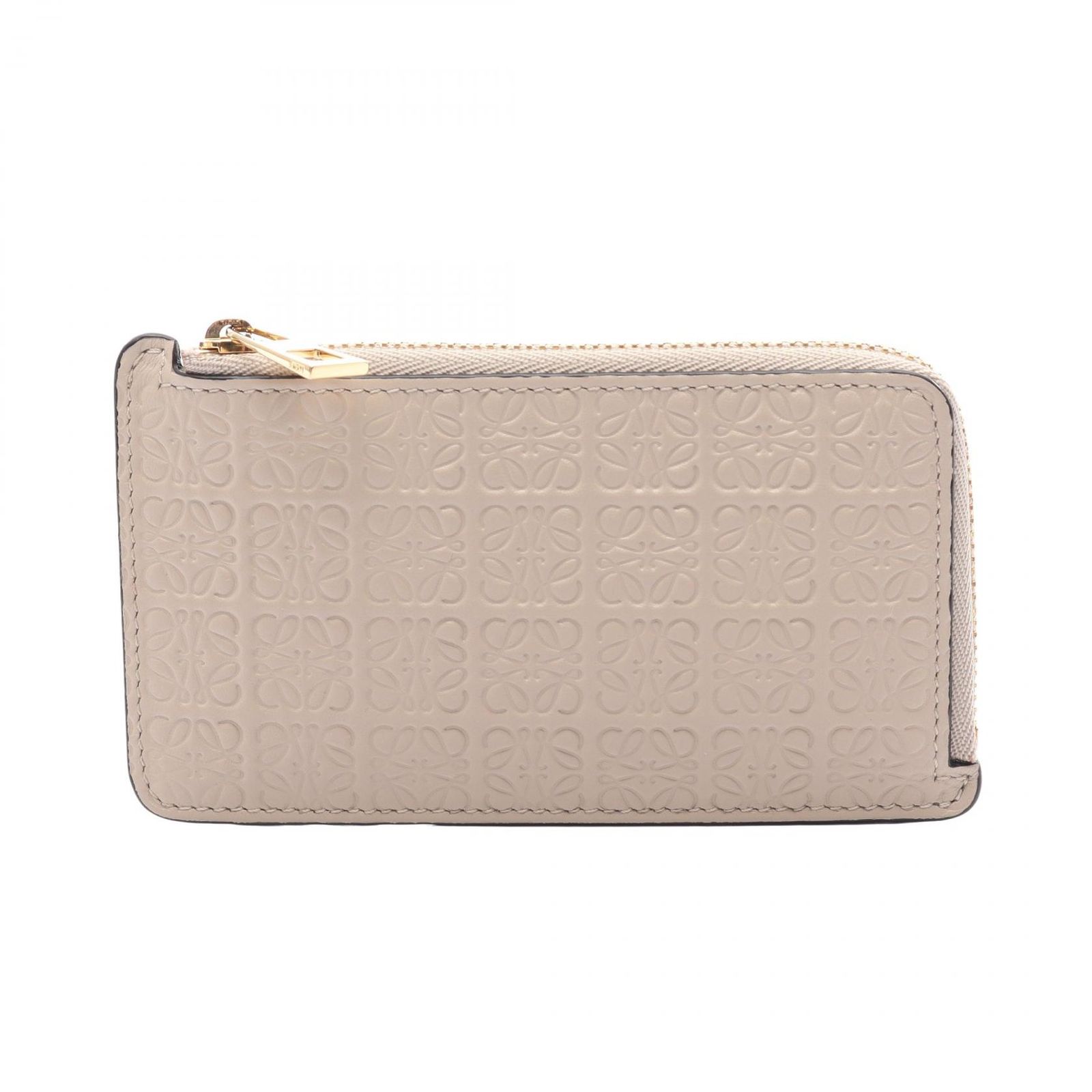 ロエベ LOEWE コインケース リピートアナグラム コインカードホルダー カードケース グレージュ レザー リピートアナグラム コインカードホルダー レディース