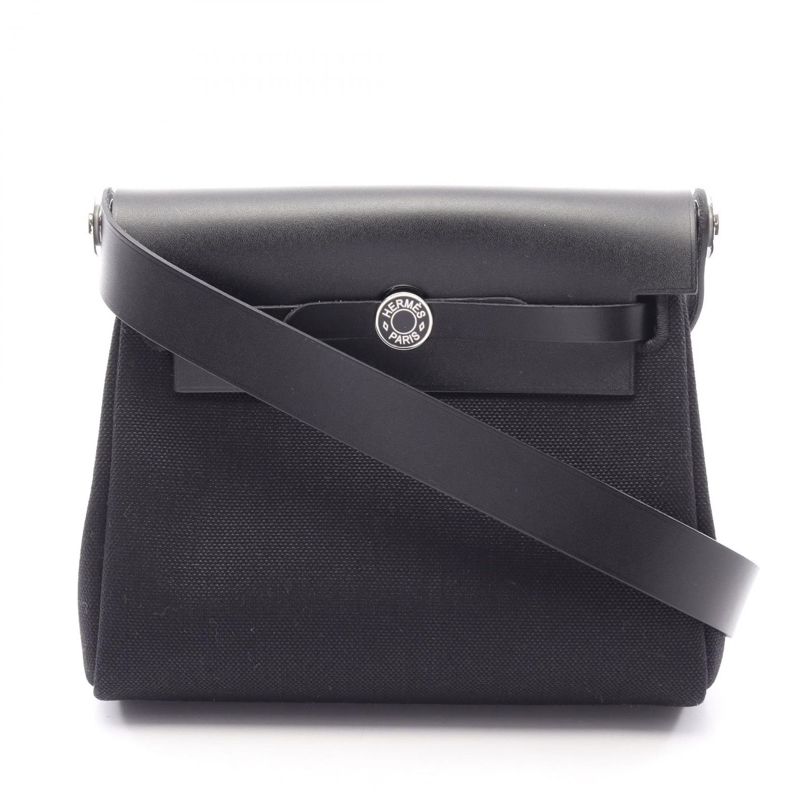 エルメス HERMES ショルダーバッグ エールバッグジップ ミニ ブラック キャンバス レザー エールバッグジップ ミニ ブラック レディース 未使用