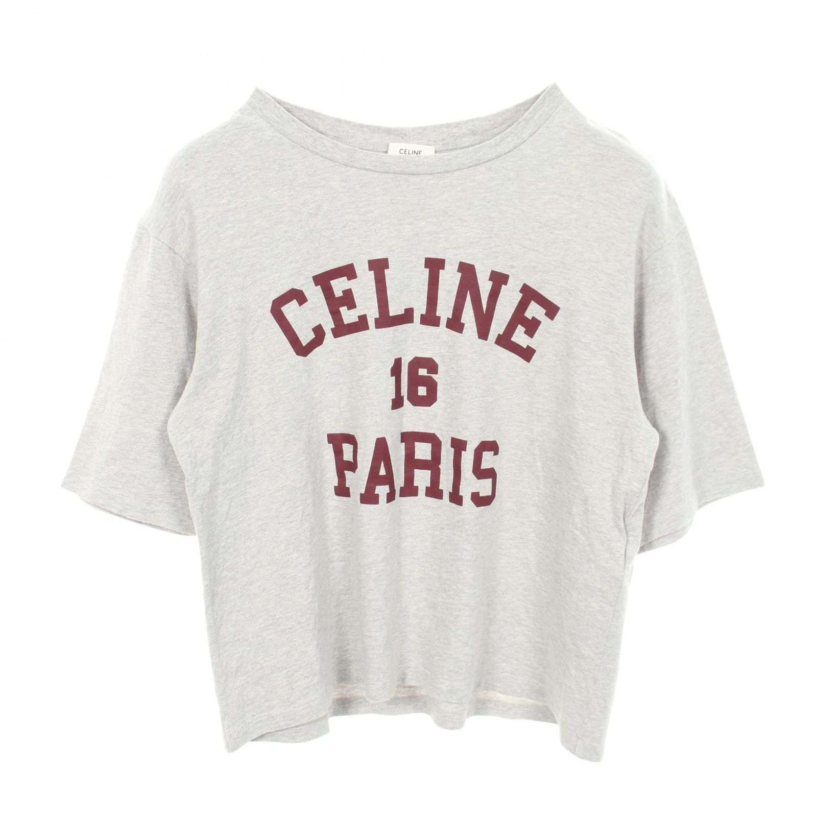 セリーヌ CELINE 半袖Tシャツ ロゴプリント コットン Tシャツ レディース Used B
