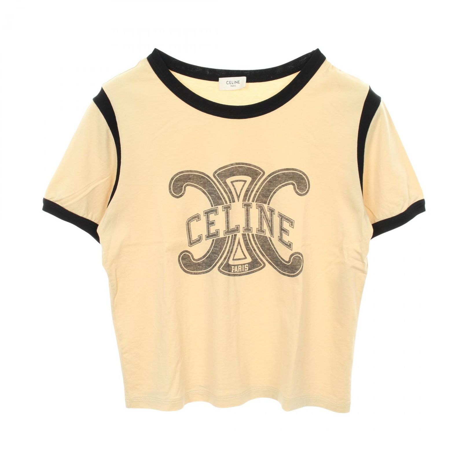 セリーヌ CELINE 半袖Tシャツ トリオンフ ロゴ コットン Tシャツ レディース Used A
