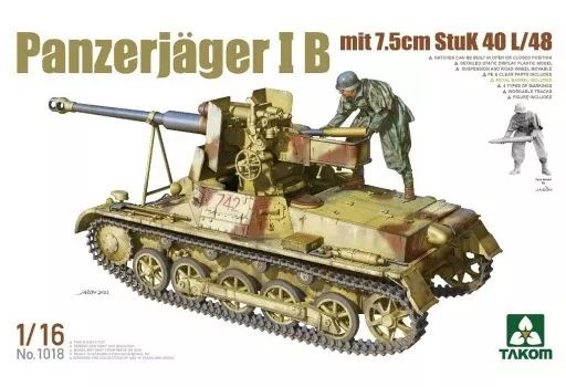 【中古】プラモデル 1/16 I号7.5cm自走対戦車砲B (StuK 40 L/48) [TKO1018]