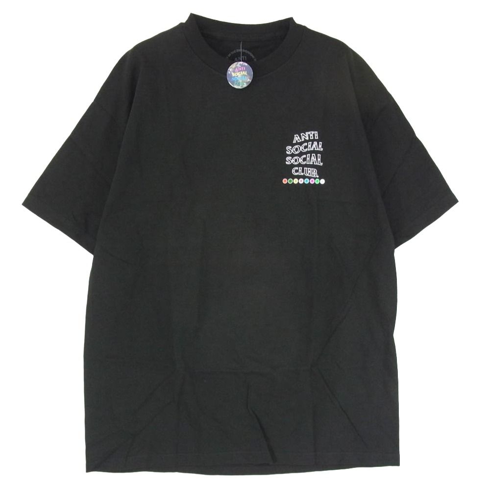 アンチソーシャルソーシャルクラブ ANTI SOCIAL SOCIAL CLUB ロゴプリント Tシャツ カットソー ブラック系 XL【極上美品】【中古】