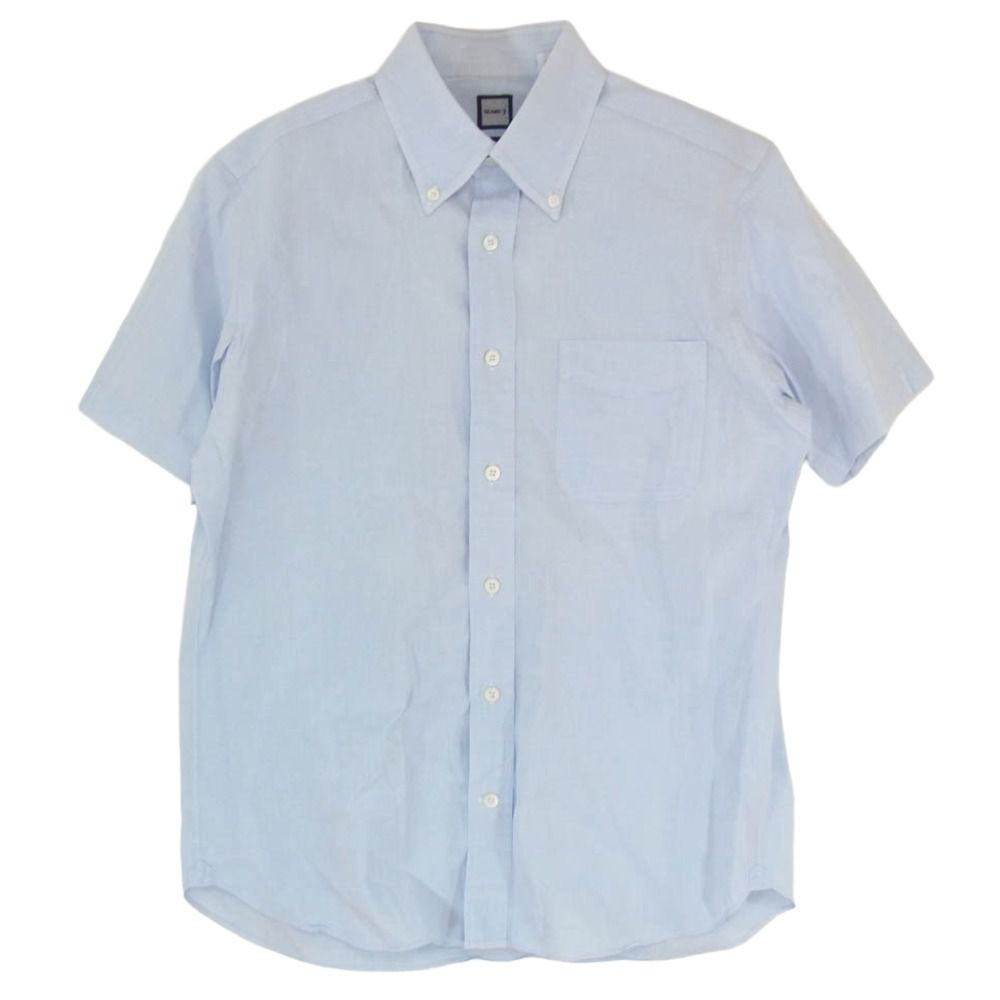 BEAMS ビームス 21-01-0047-563 ビームスF ピンオックスボタンダウン 半袖 シャツ ブルー系 L【中古】