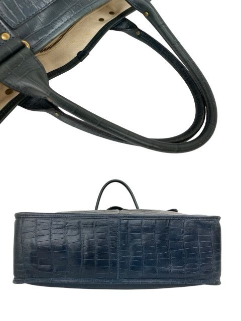 Felisi/フェリージ/クロコ型押し/レザートートバッグ/15-4/ブルー系/メンズ/RS1356