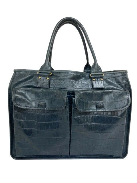 Felisi/フェリージ/クロコ型押し/レザートートバッグ/15-4/ブルー系/メンズ/RS1356