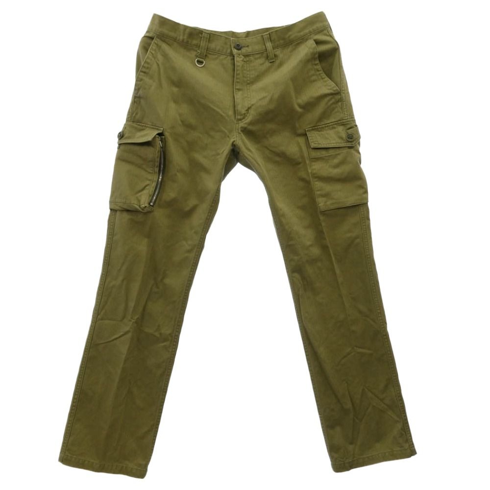 SOPHNET. ソフネット SOPH-89069 ヘリンボーン カーゴパンツ グリーン系 L【中古】