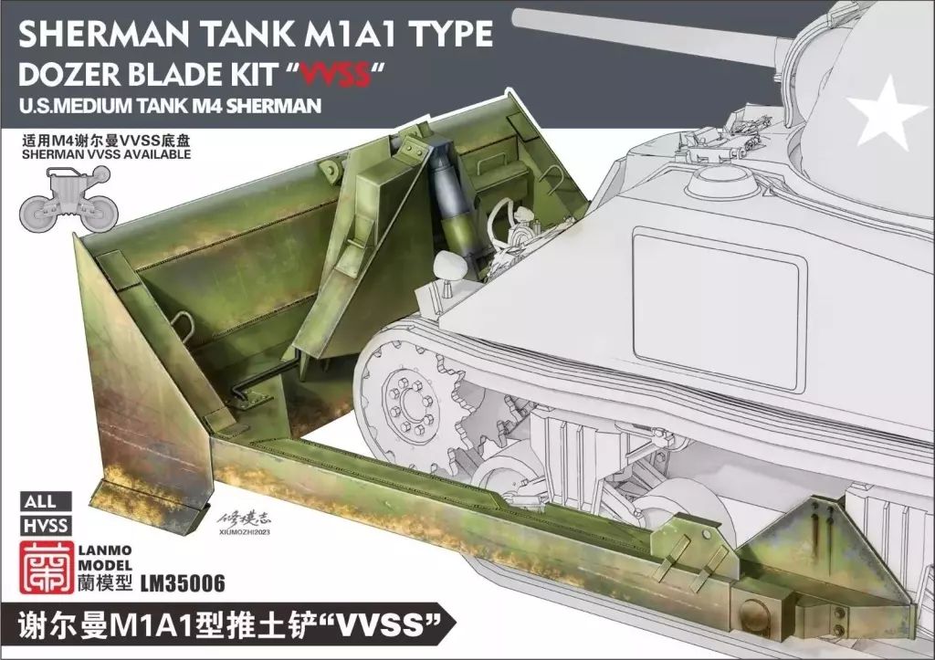 【中古】プラモデル 1/35 シャーマン (VVSS)用 タイプM1A1 ドーザーブレードキット ディティールアップパーツ [LANLM-35006]