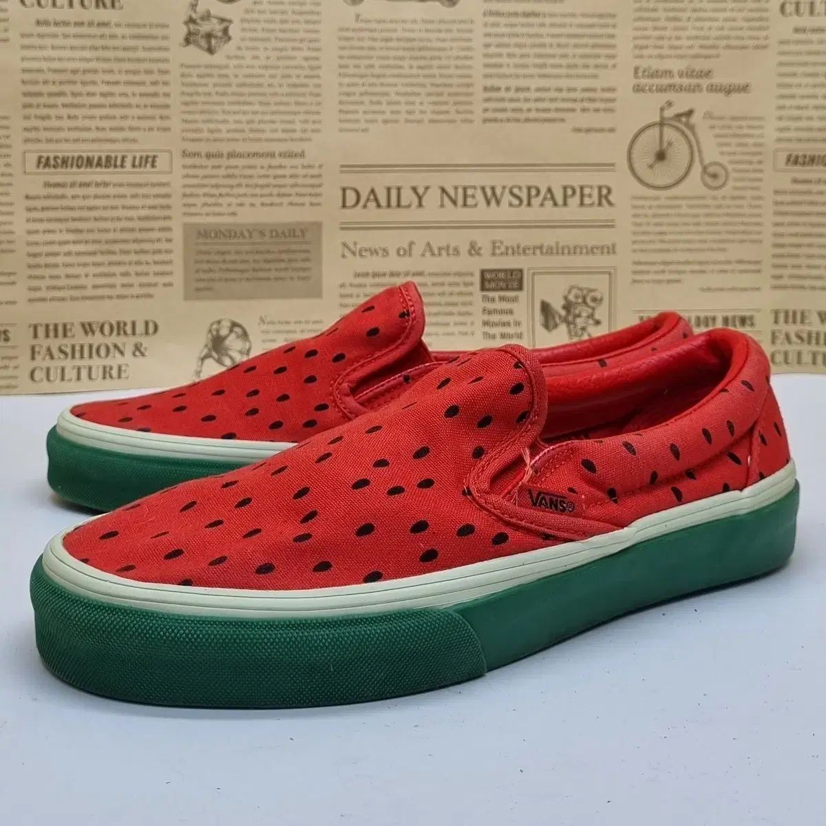 VANS ウォーターメロン スリッポン 235
