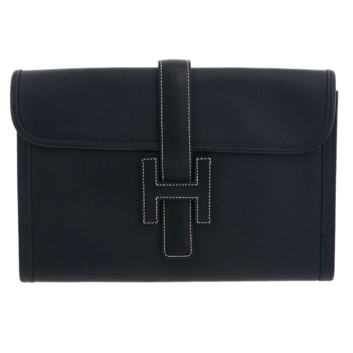 HERMES エルメス ジジェ PM セカンドバッグ メンズ クシュベル ネイビー Y刻印 中古