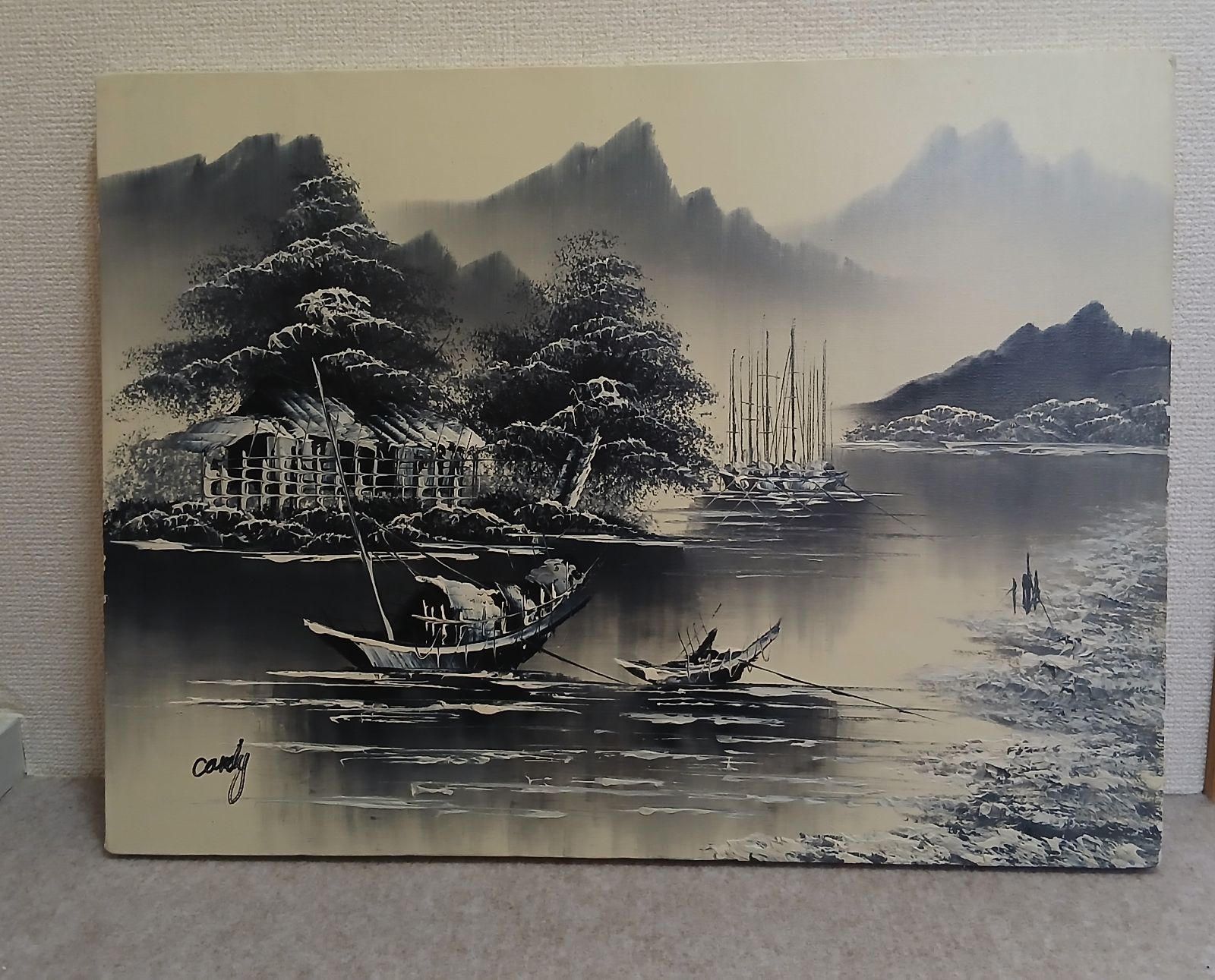 風景画　cawly作　油絵　キャンバス画　P12サイズ 5,998円