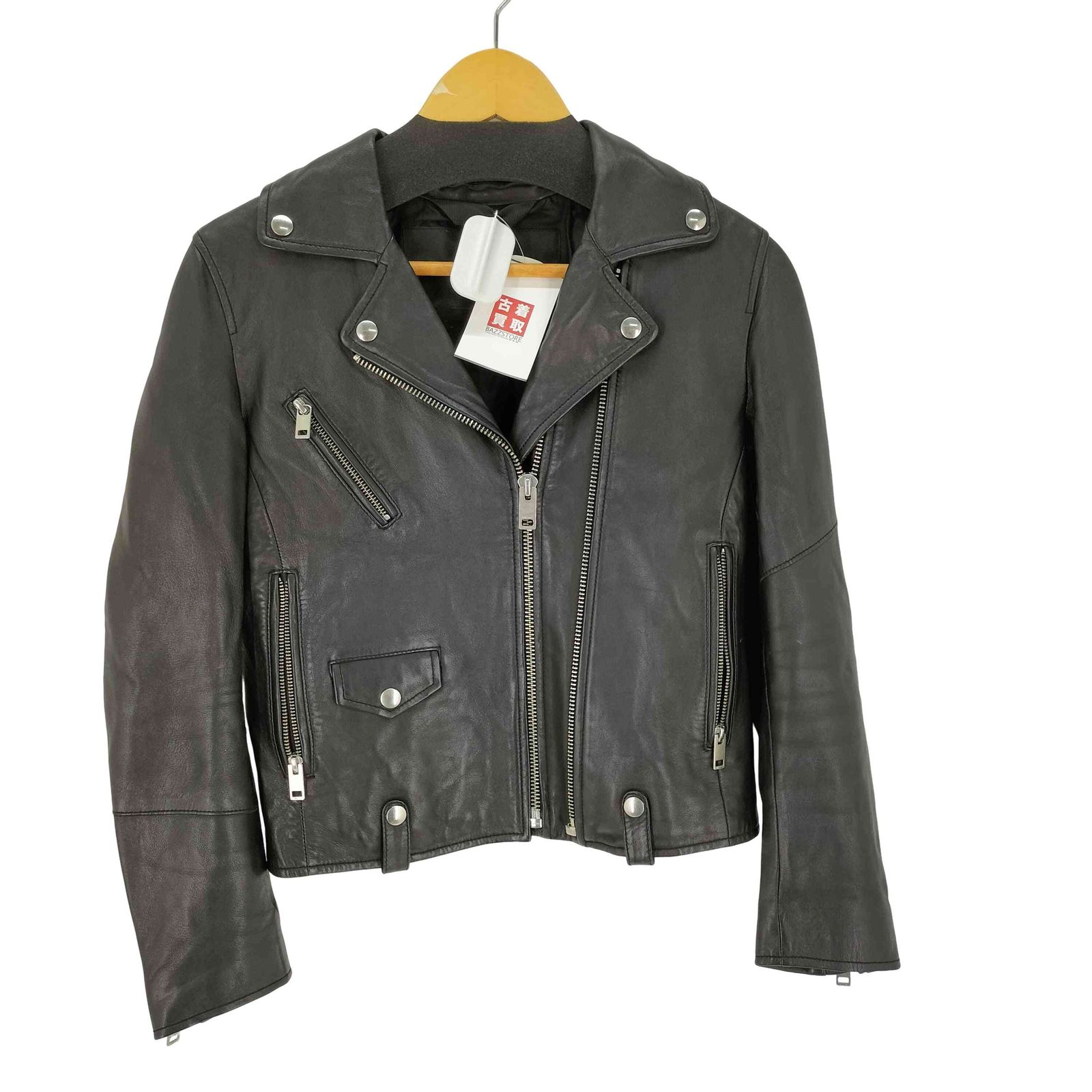 ディーゼル DIESEL ブラック レザー ダブルライダース レディース import：XS