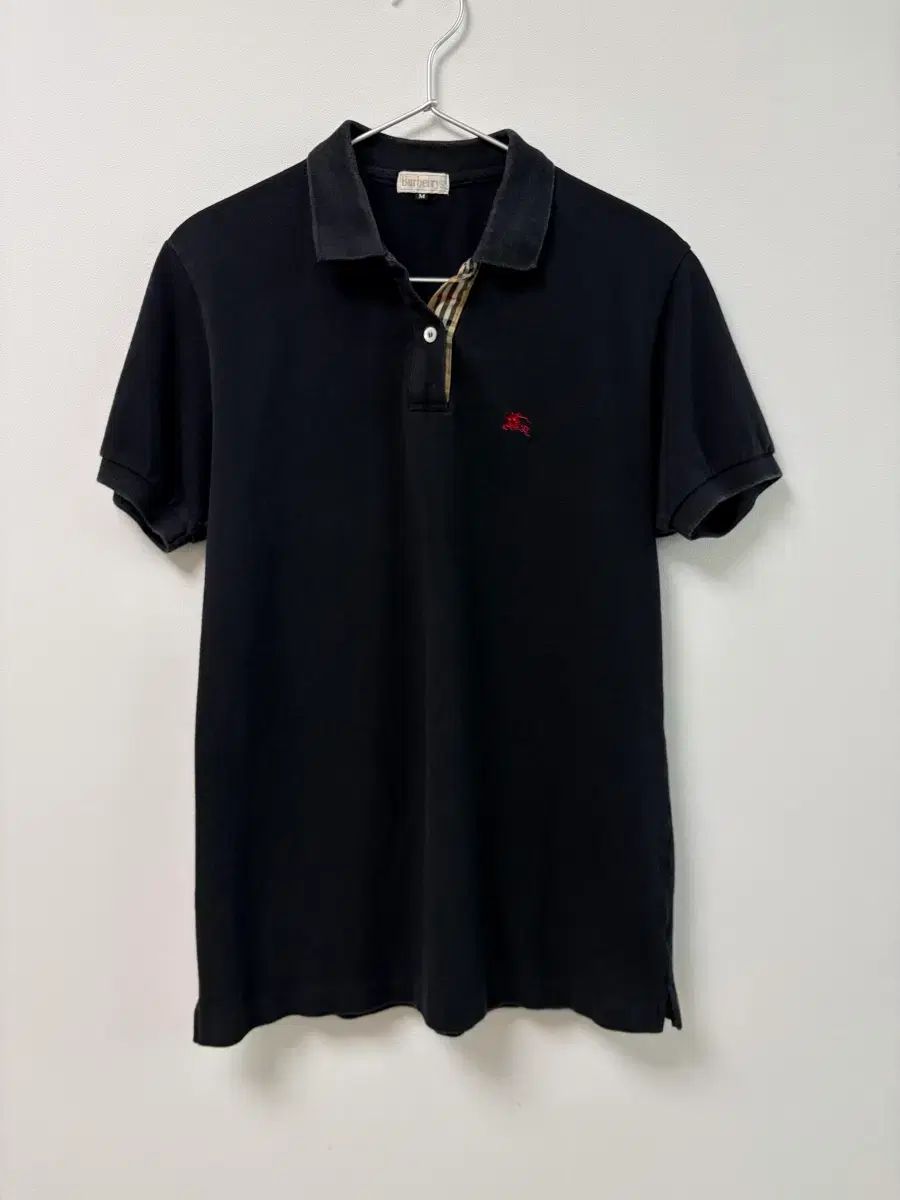 バーバリー ブラック 半袖 ポロTシャツ M