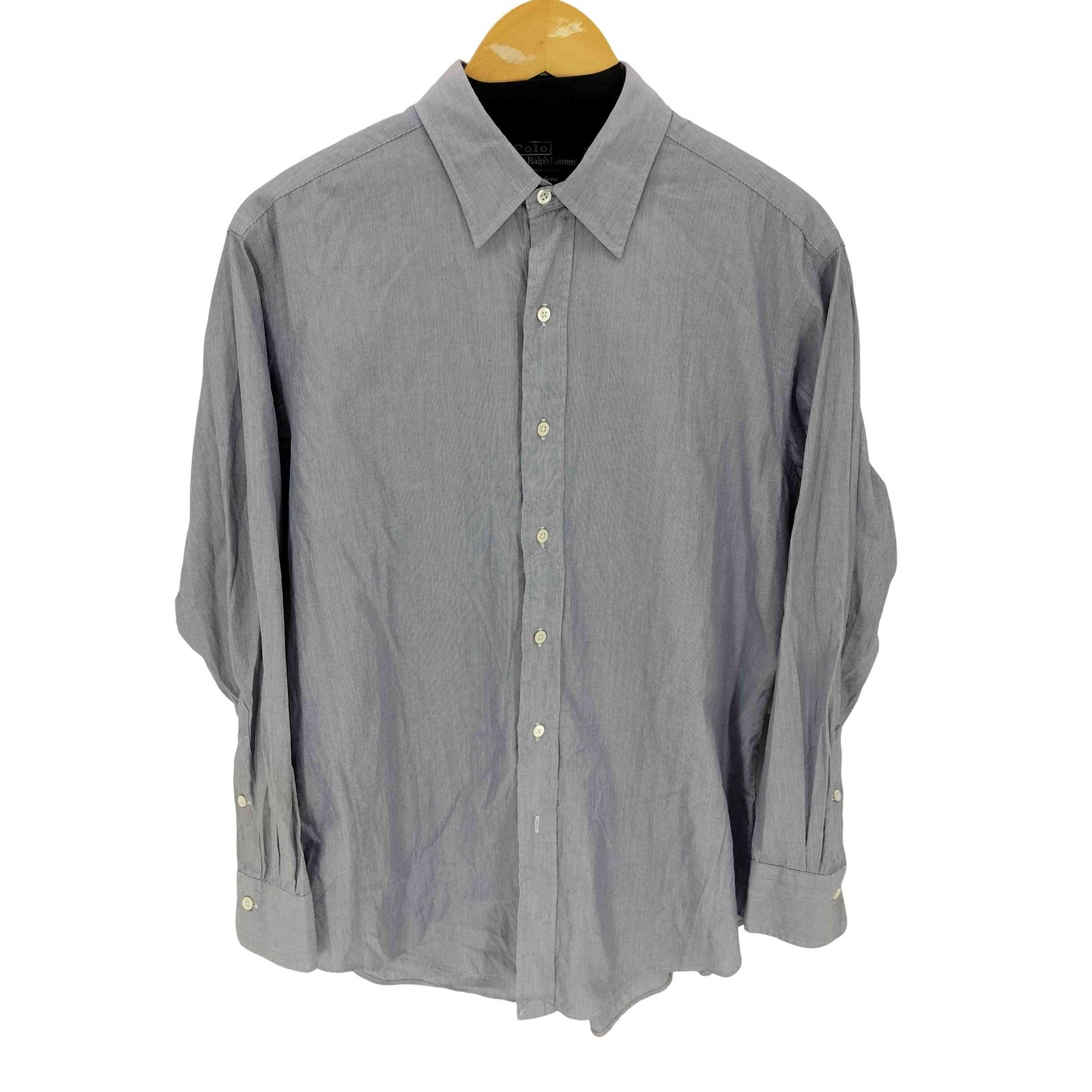 ポロバイラルフローレン Polo by RALPH LAUREN Andrew ポニー無し ストライプ柄コットン L/S Shirt メンズ 41-84