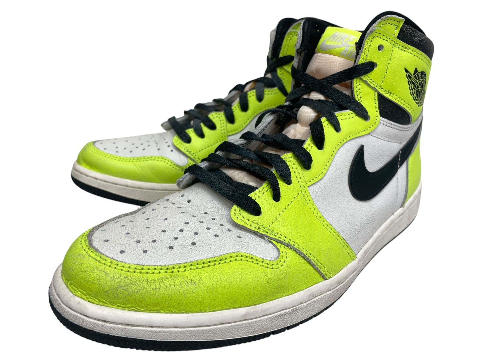 NIKE (ナイキ) Air Jordan 1 High OG エアジョーダンワン ハイカットスニーカー Volt ボルト 555088-702 30cm US12 ライトイエロー系 メンズ/049