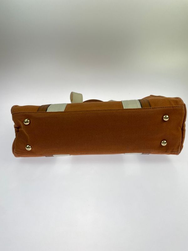 【中古品】 CHLOE クロエ マザーズバッグ キッズ チェンジング コットン C90411.957 カバン ベビーカー用ストラップ付き 【180-260521-em-12-min】
