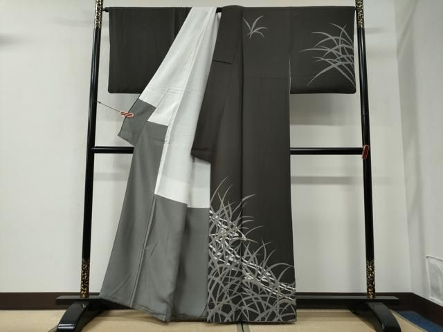 平和屋着物●訪問着　作家物　草木文　金彩　正絹　逸品　CABG0082yc