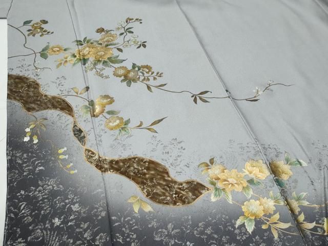 平和屋着物●訪問着 刺繍 鳳凰枝花文 暈し染め 金銀彩 やまと誂製 正絹 逸品 未使用 CABG0091yc 平和屋着物●訪問着 刺繍 鳳凰枝花文 暈し染め 金銀彩 やまと誂製 正絹 逸品 未使用 CABG0091yc