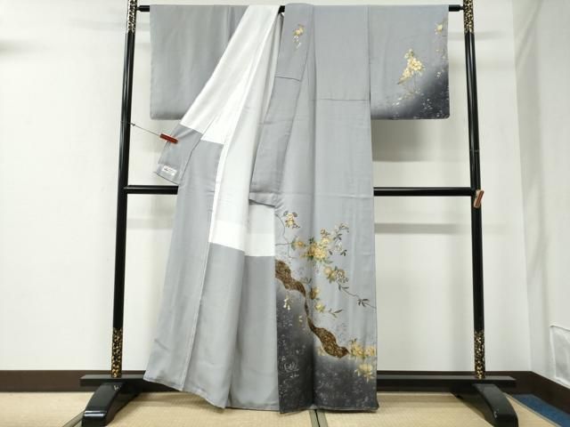 平和屋着物●訪問着 刺繍 鳳凰枝花文 暈し染め 金銀彩 やまと誂製 正絹 逸品 未使用 CABG0091yc 平和屋着物●訪問着 刺繍 鳳凰枝花文 暈し染め 金銀彩 やまと誂製 正絹 逸品 未使用 CABG0091yc