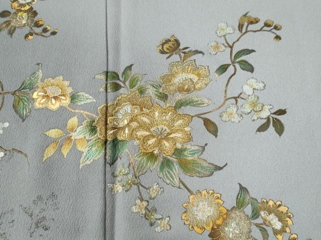 平和屋着物●訪問着 刺繍 鳳凰枝花文 暈し染め 金銀彩 やまと誂製 正絹 逸品 未使用 CABG0091yc 平和屋着物●訪問着 刺繍 鳳凰枝花文 暈し染め 金銀彩 やまと誂製 正絹 逸品 未使用 CABG0091yc