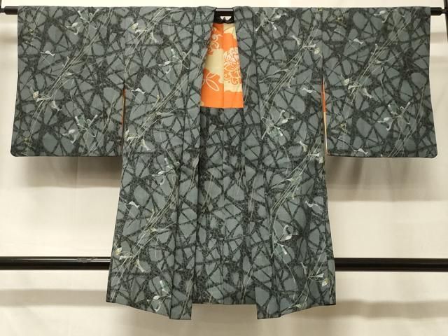 平和屋着物＃羽織　抽象文　正絹　逸品　CABF8908in
