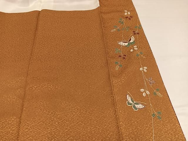 平和屋着物●世界的ファッションデザイナー 山本寛斎 kansaiブランド 訪問着 駒刺繍 草花文 金彩 正絹 逸品 AABI3104ph 平和屋着物●世界的ファッションデザイナー 山本寛斎 kansaiブランド 訪問着 駒刺繍 草花文 金彩 正絹 逸品 AABI3104ph