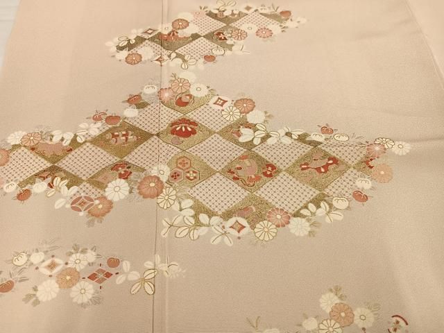 平和屋着物●訪問着 友禅 花宝尽くし 金彩 正絹 逸品 AABI3105ph 平和屋着物●訪問着 友禅 花宝尽くし 金彩 正絹 逸品 AABI3105ph