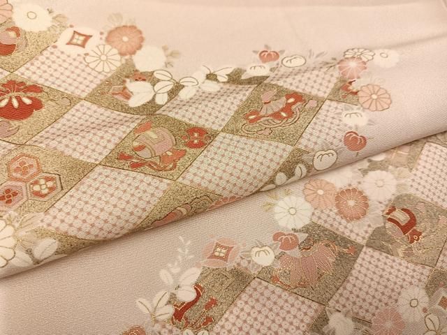平和屋着物●訪問着 友禅 花宝尽くし 金彩 正絹 逸品 AABI3105ph 平和屋着物●訪問着 友禅 花宝尽くし 金彩 正絹 逸品 AABI3105ph