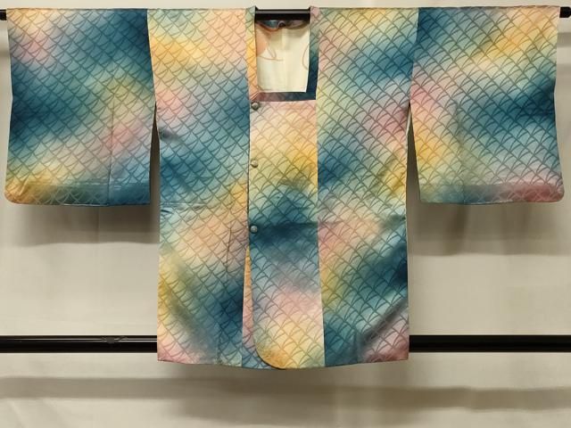 平和屋着物＃道行コート　霞文　暈し染め　正絹　逸品　CABF8910in