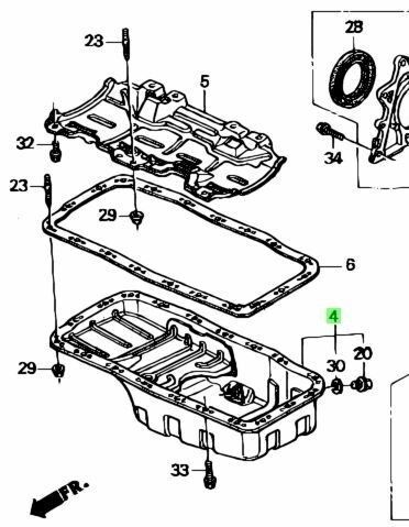 ホンダ 純正品 シビック EK9 タイプR インテグラ DC2 DB8 タイプR オイルパン Honda Civic EK9 Type R, Integra DC2 DB8 Type R Oil Pan