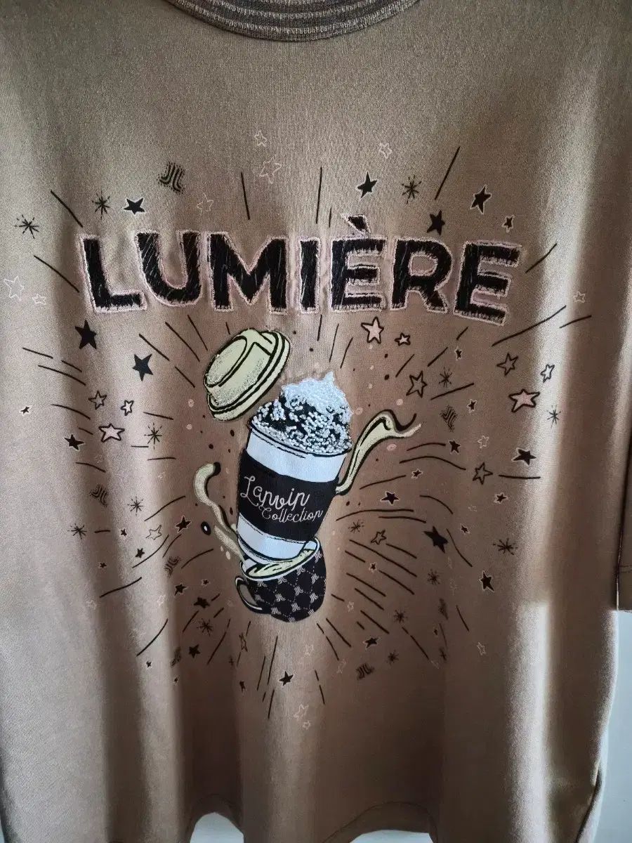 ノークレームノーリターン) 25 LANVIN COLLECTION ランバンコレクション ルミエール グラフィック 刺繍&ビーズ Tシャツ 66