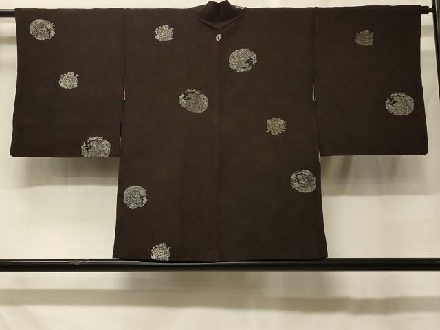 平和屋着物＃羽織　寿光織　龍　銀糸　正絹　逸品　CABF8912in