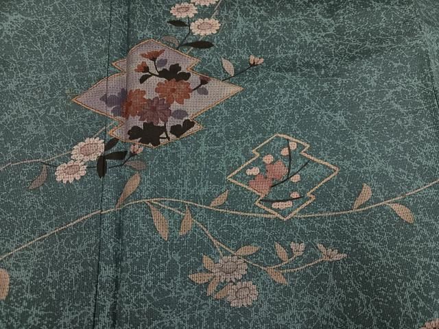 平和屋着物●本場大島紬 染大島 訪問着 作家物 松皮菱枝花文 正絹 逸品 AABI3112ph 平和屋着物●本場大島紬 染大島 訪問着 作家物 松皮菱枝花文 正絹 逸品 AABI3112ph