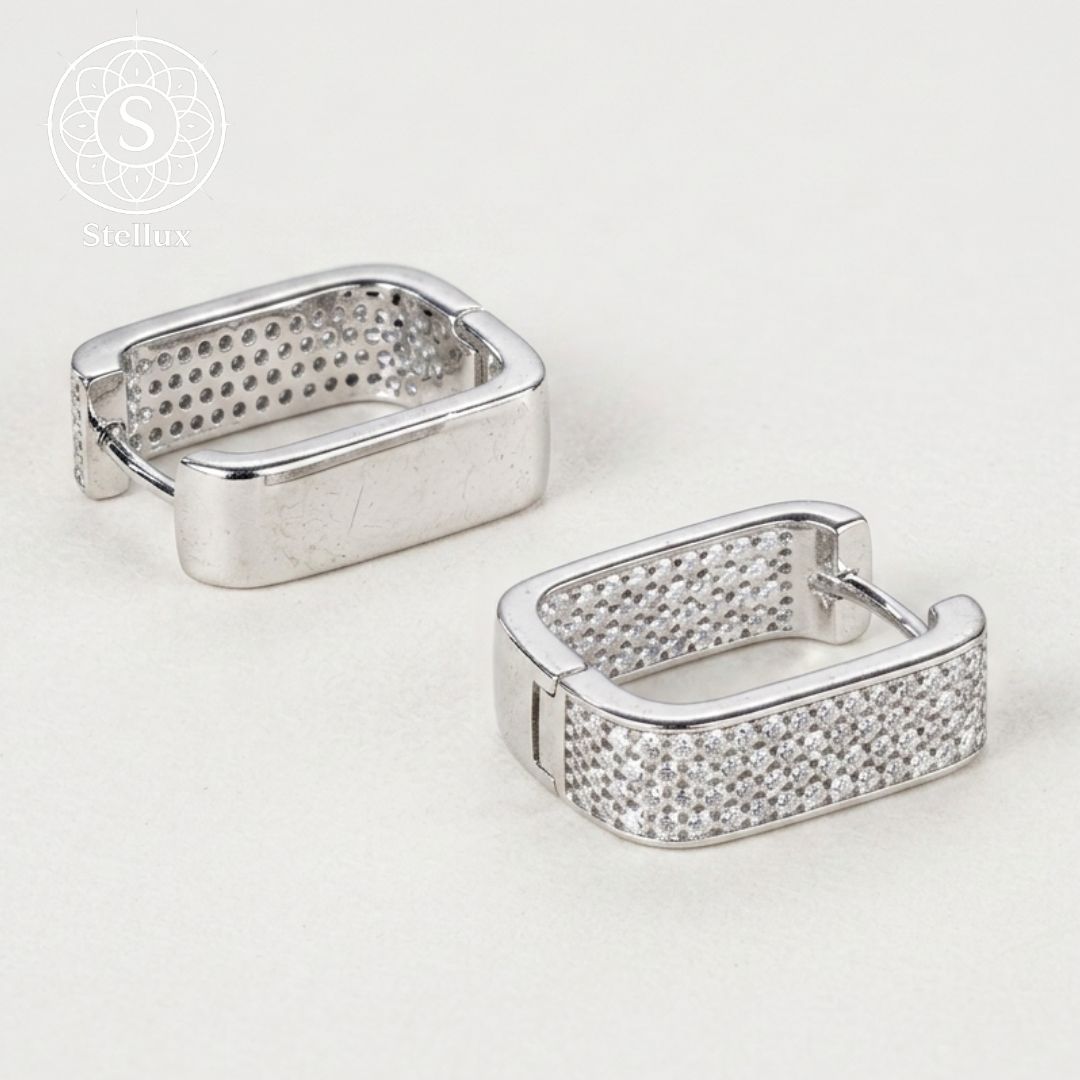 職人技の極致パヴェ】モアサナイト・フープピアス/両耳232石/1.16ct