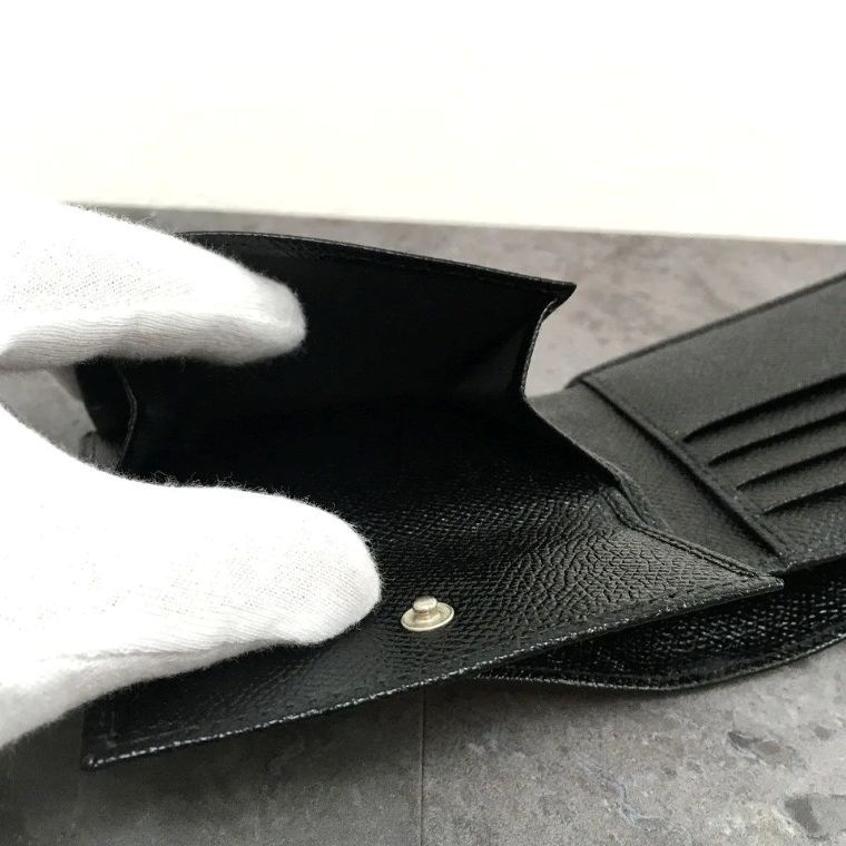 送料込み！ 未使用品 BVLGARI 二つ折り財布 ブラック 箱付き 576