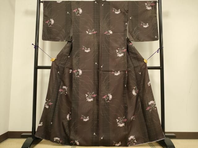 平和屋着物●小紋　乱菊　洗える着物　未使用　DABE9745du