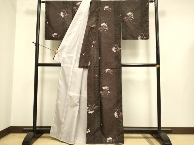 平和屋着物●小紋　乱菊　洗える着物　未使用　DABE9745du