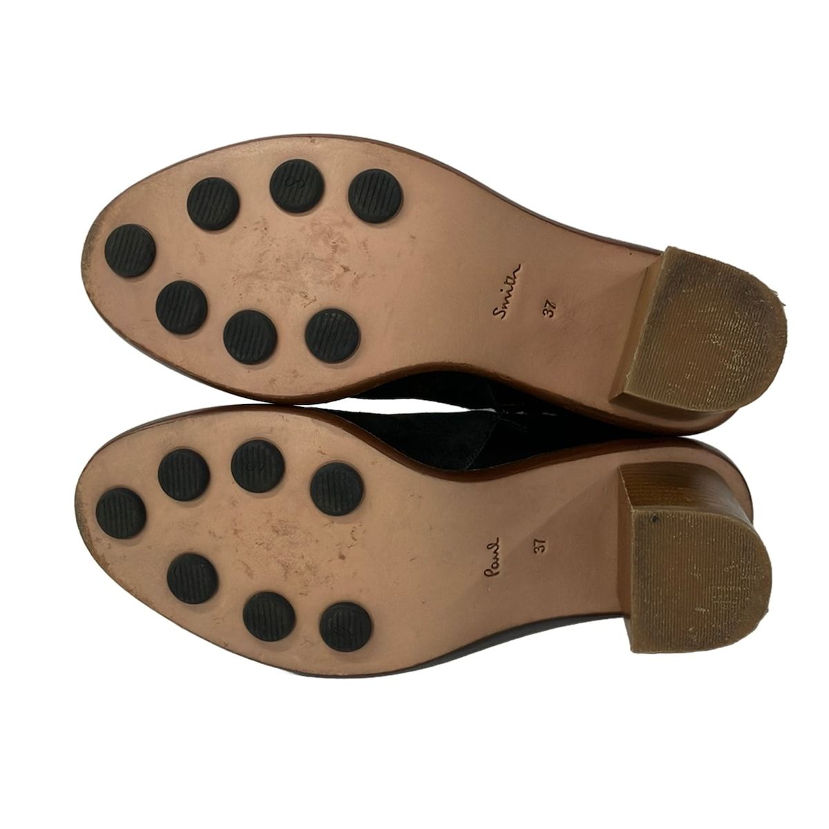 PaulSmith(ポールスミス) ショートブーツ 37 レディース - ダークグレー×黒×グレー レザー