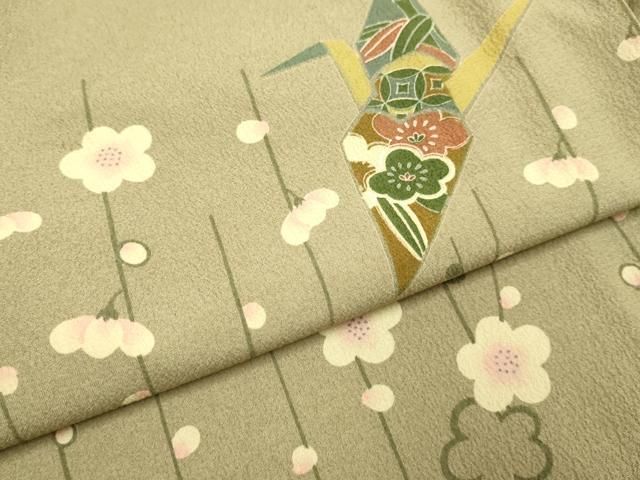 平和屋着物●小紋 折り鶴 梅 洗える着物 DABE9748du 平和屋着物●小紋 折り鶴 梅 洗える着物 DABE9748du