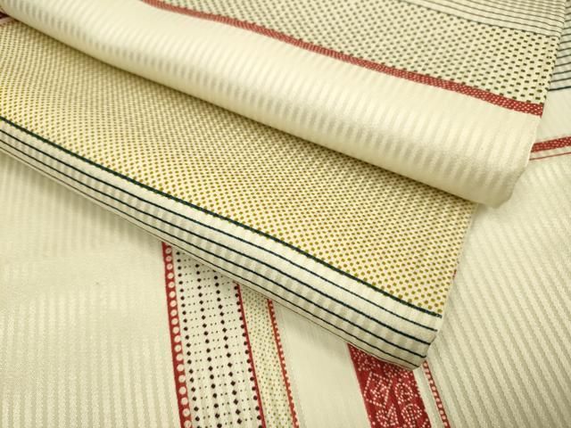 平和屋着物▽上質な小紋 単衣 格子柄 正絹 逸品 DABE9749du
