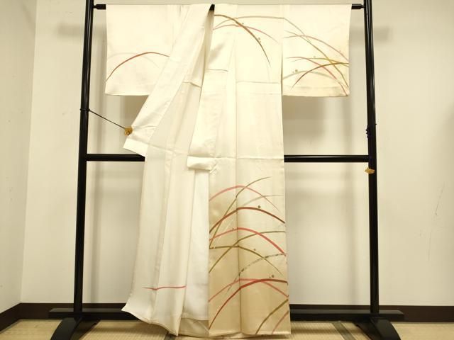 平和屋着物▽訪問着 単衣 露芝文 暈し染め 金彩 正絹 逸品 DABE9750du 平和屋着物▽訪問着 単衣 露芝文 暈し染め 金彩 正絹 逸品 DABE9750du