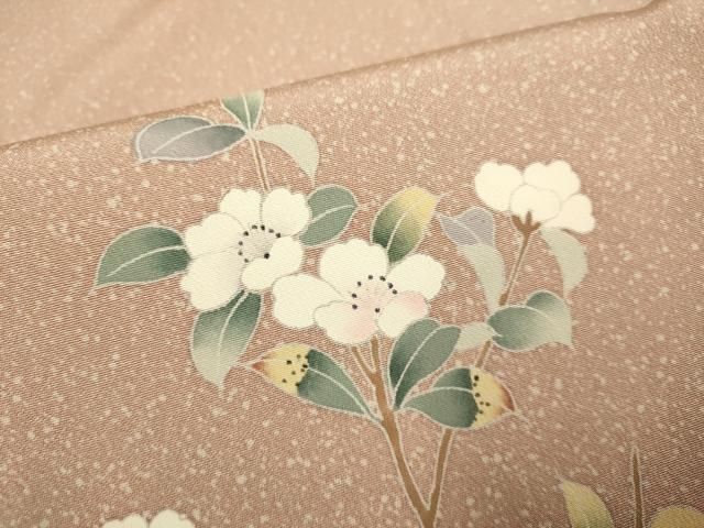 平和屋着物▽訪問着　単衣　友禅　枝花文　暈し染め　正絹　逸品　未使用　DABE9753du