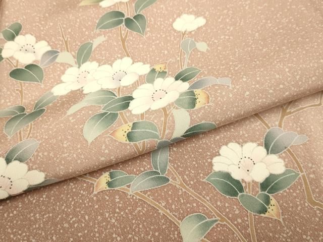 平和屋着物▽訪問着　単衣　友禅　枝花文　暈し染め　正絹　逸品　未使用　DABE9753du