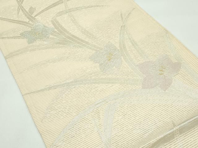 平和屋着物＊夏物　六通柄袋帯　桔梗　金銀糸　正絹　逸品　CABF4718rv